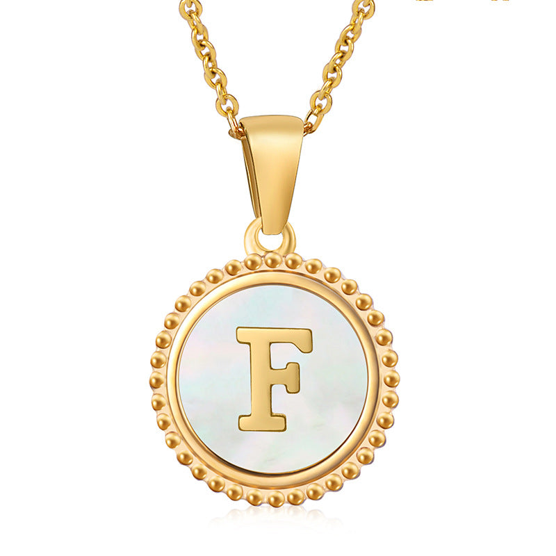 Initial Disc Necklace Gold Disc Necklace For Women