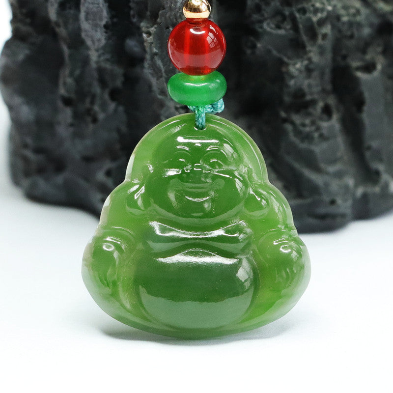 Green Jade Buddha Pendant
