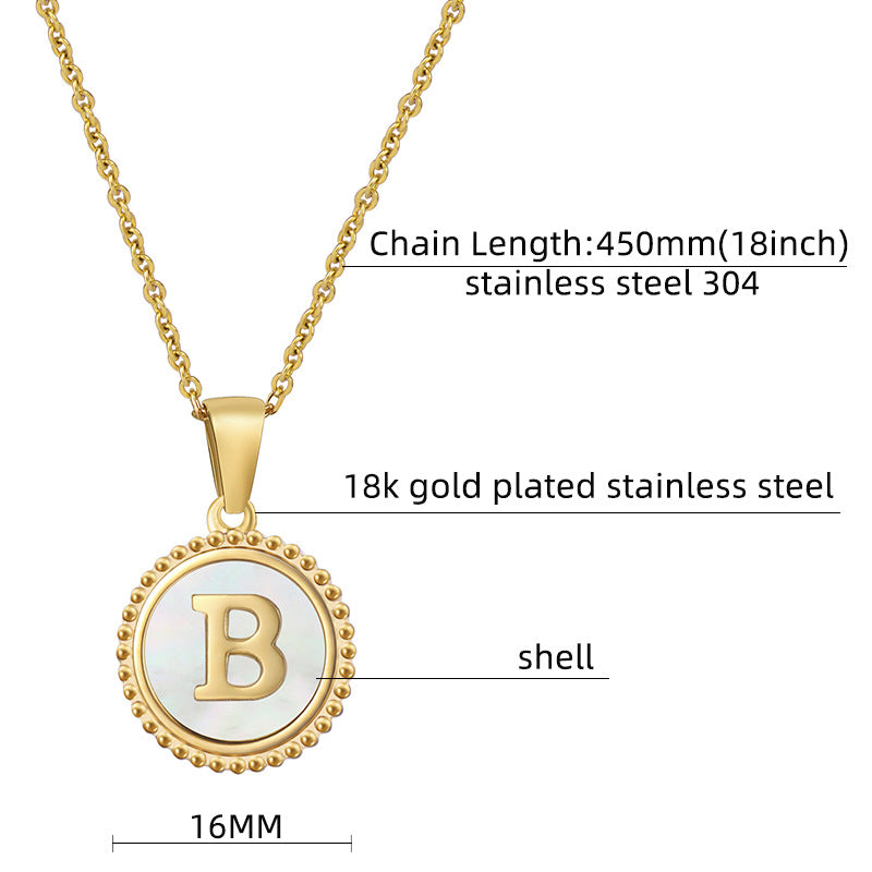 Initial Disc Necklace Gold Disc Necklace For Women