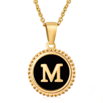 Initial Disc Necklace Gold Disc Necklace For Women