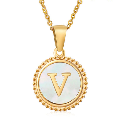 Initial Disc Necklace Gold Disc Necklace For Women