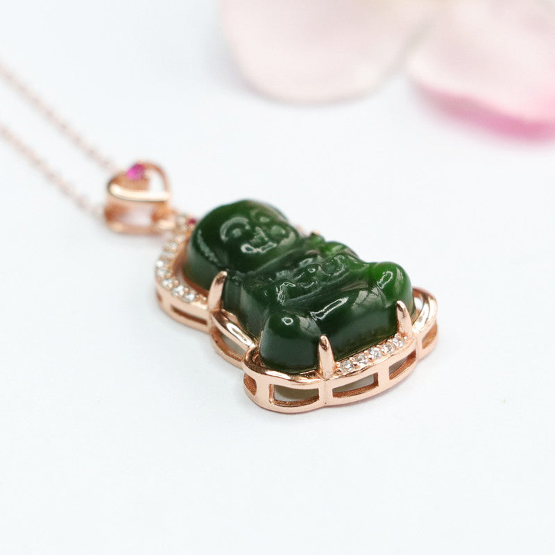 Green Jade Guan Yin Necklace 23A1902