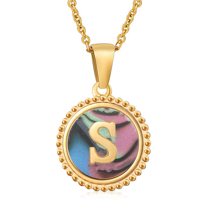 Initial Disc Necklace Gold Disc Necklace For Women