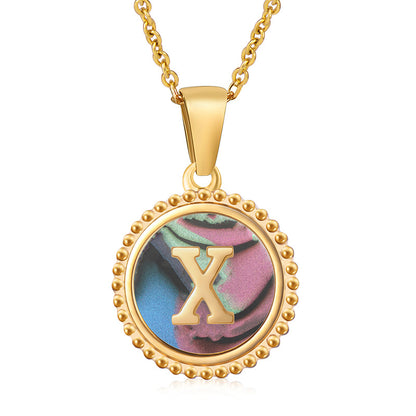 Initial Disc Necklace Gold Disc Necklace For Women