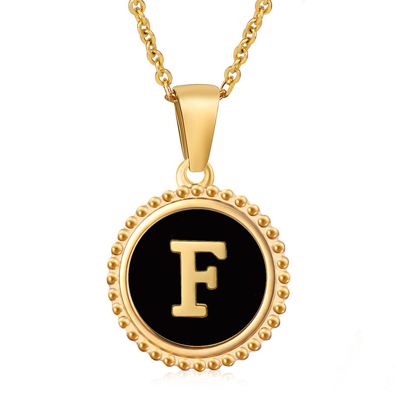 Initial Disc Necklace Gold Disc Necklace For Women