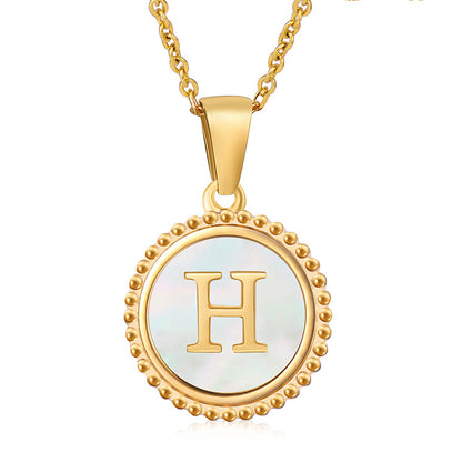 Initial Disc Necklace Gold Disc Necklace For Women