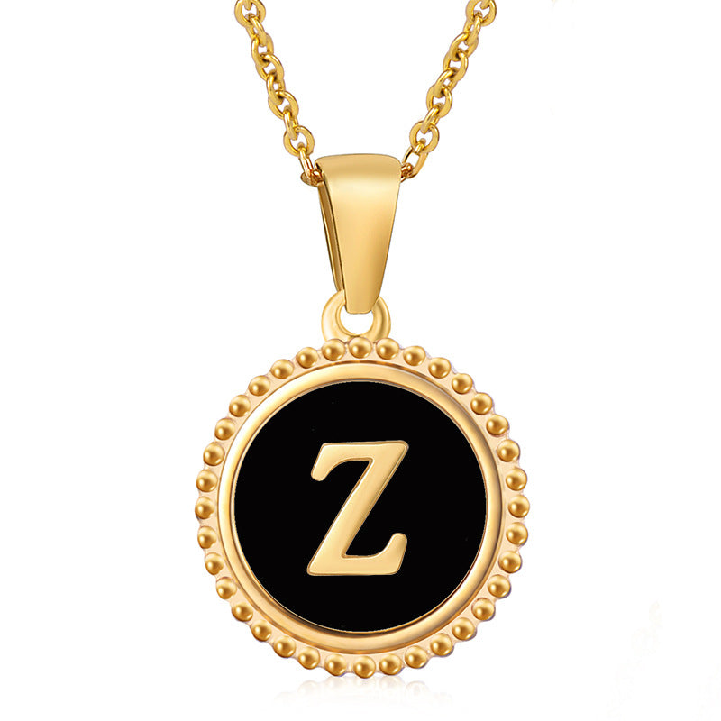 Initial Disc Necklace Gold Disc Necklace For Women