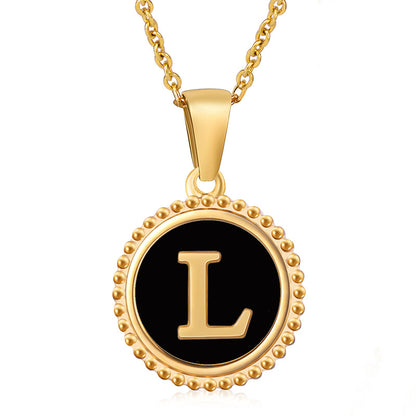 Initial Disc Necklace Gold Disc Necklace For Women