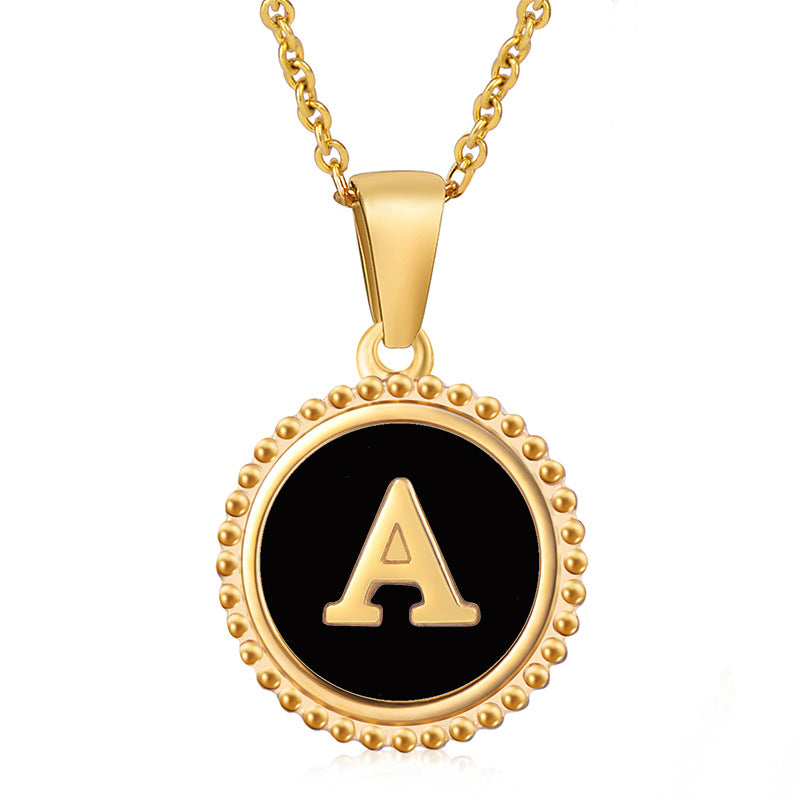 Initial Disc Necklace Gold Disc Necklace For Women