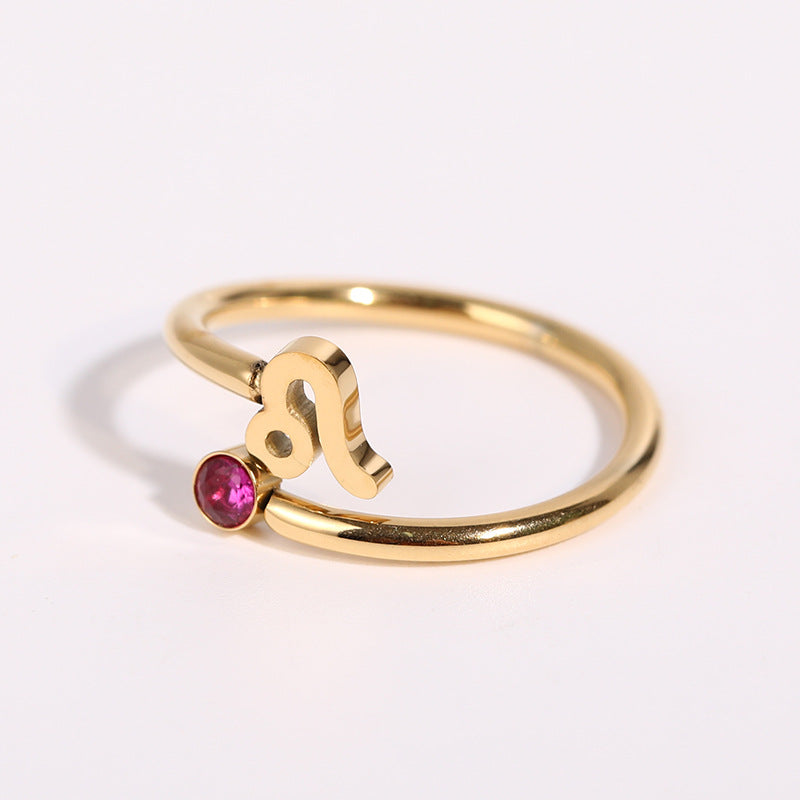 Birthstone Constellation Open Ring