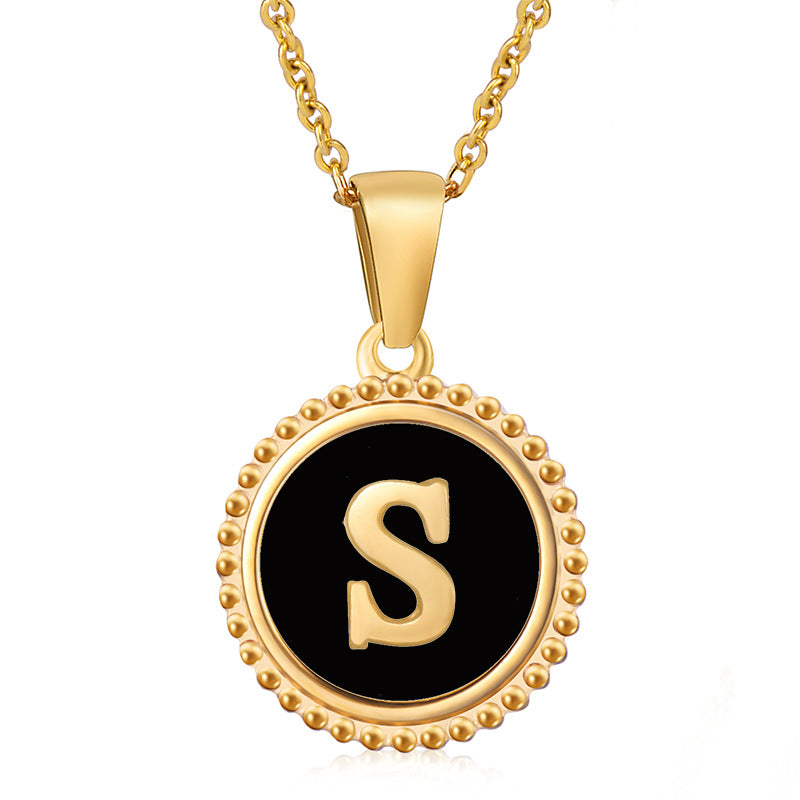 Initial Disc Necklace Gold Disc Necklace For Women