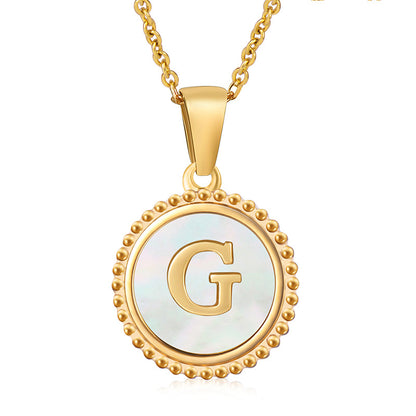 Initial Disc Necklace Gold Disc Necklace For Women