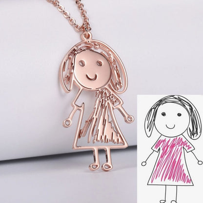 Children's Doodle Drawing Necklace