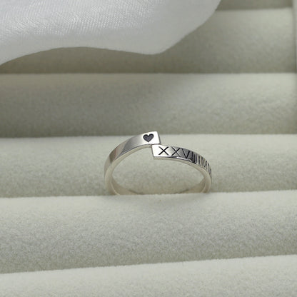 Sterling Silver Name Rings Sterling Silver Engraved Ring Open Ring