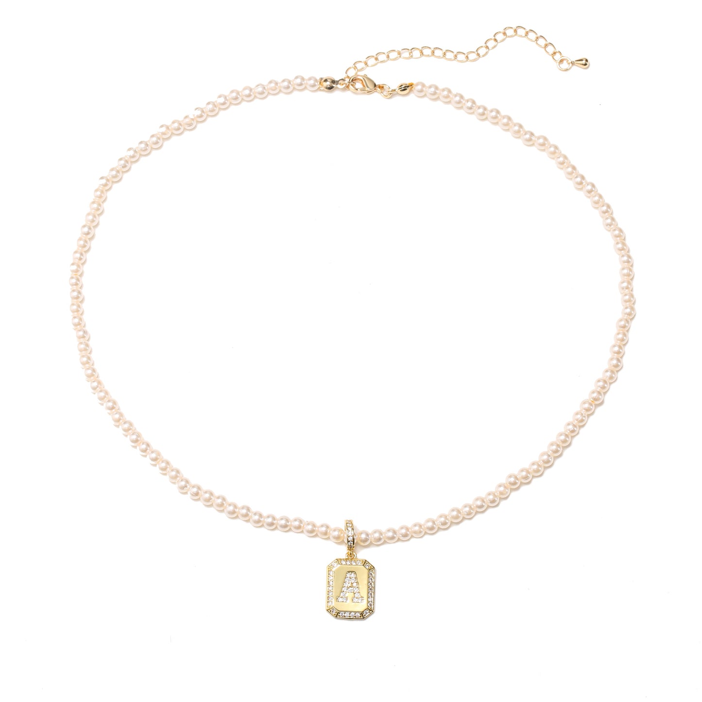 Pearl Initial Necklace Dainty Initial Necklace Initial Jewelry For Women