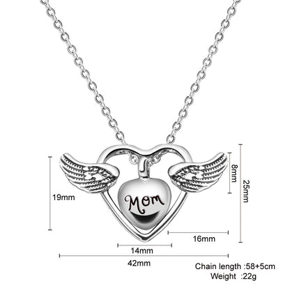 Engraved Name Necklace Heart Pendant Gift For Mother In Stock