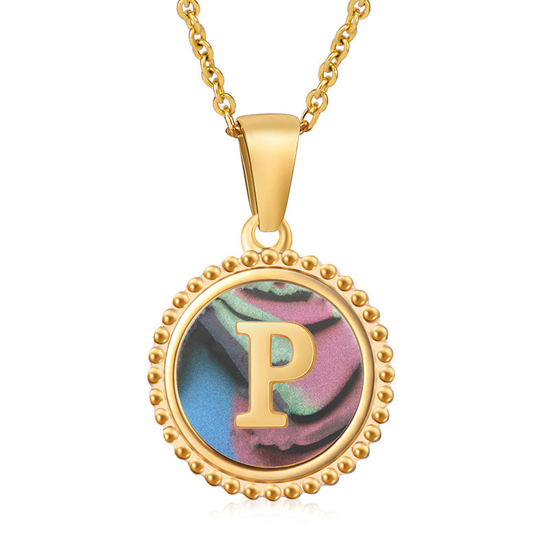 Initial Disc Necklace Gold Disc Necklace For Women