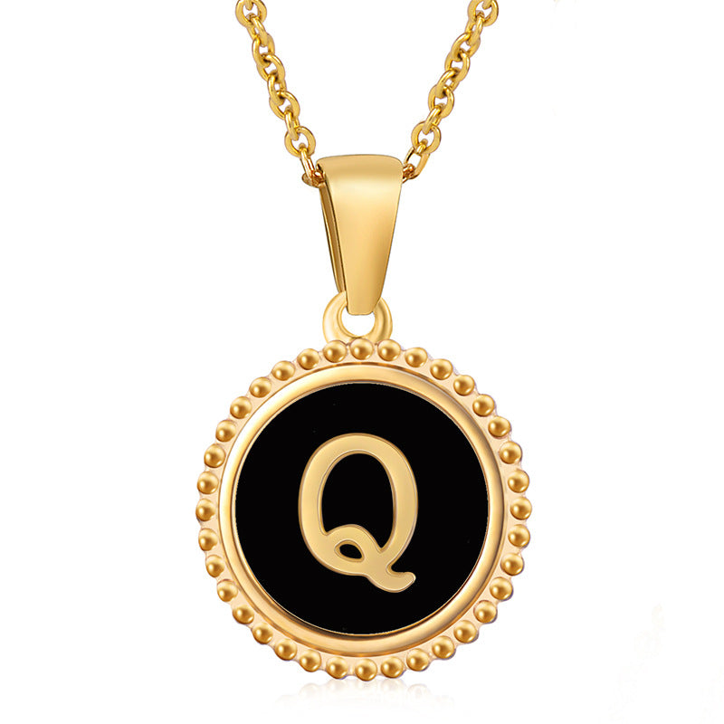 Initial Disc Necklace Gold Disc Necklace For Women