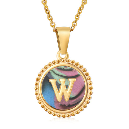 Initial Disc Necklace Gold Disc Necklace For Women