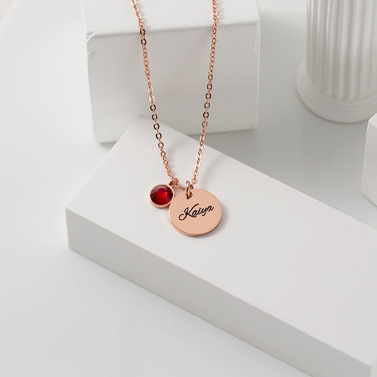  DISC Name Necklace With Birthstone