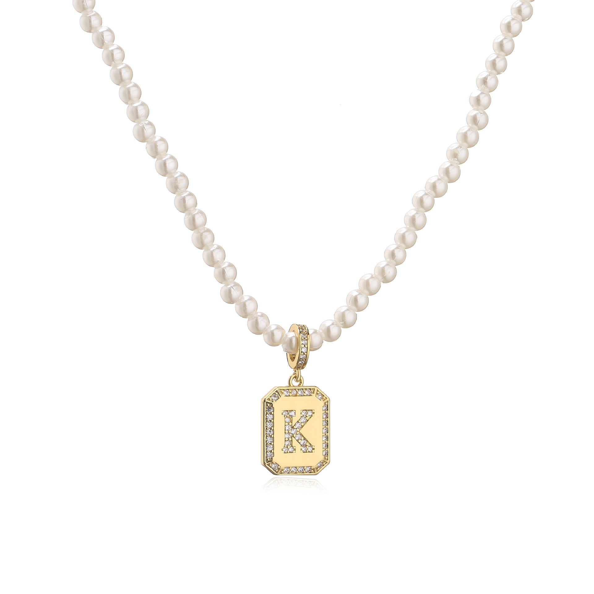 Pearl Initial Necklace Dainty Initial Necklace Initial Jewelry For Women