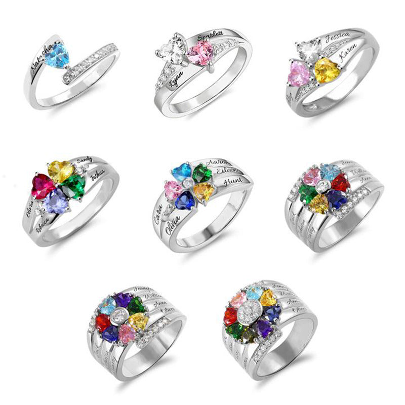 rings with birthstones and names