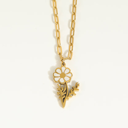 Birth Flower Necklace GOLD