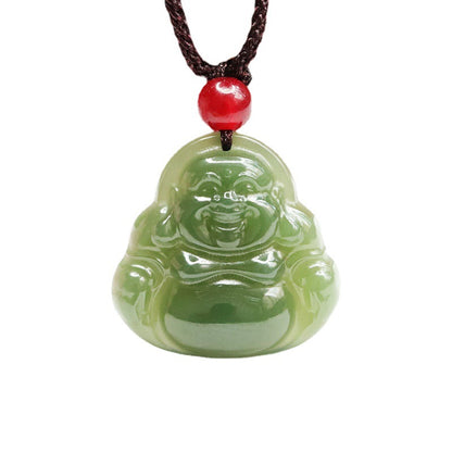 Jade Pendant Green Buddha Necklace 23A1607