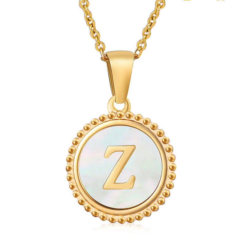 Initial Disc Necklace Gold Disc Necklace For Women