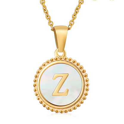 Initial Disc Necklace Gold Disc Necklace For Women