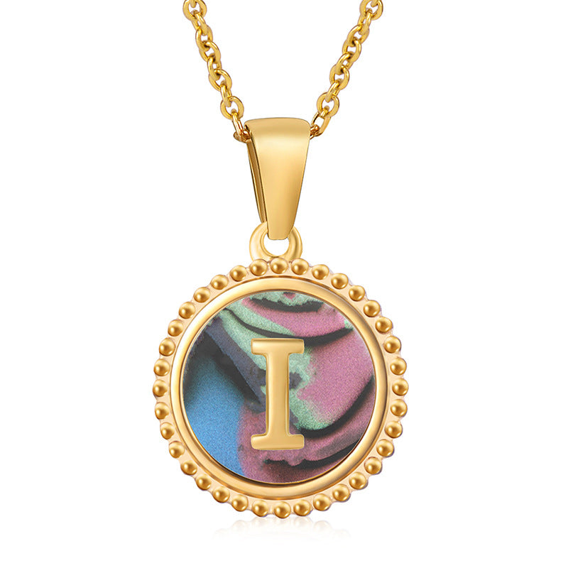 Initial Disc Necklace Gold Disc Necklace For Women