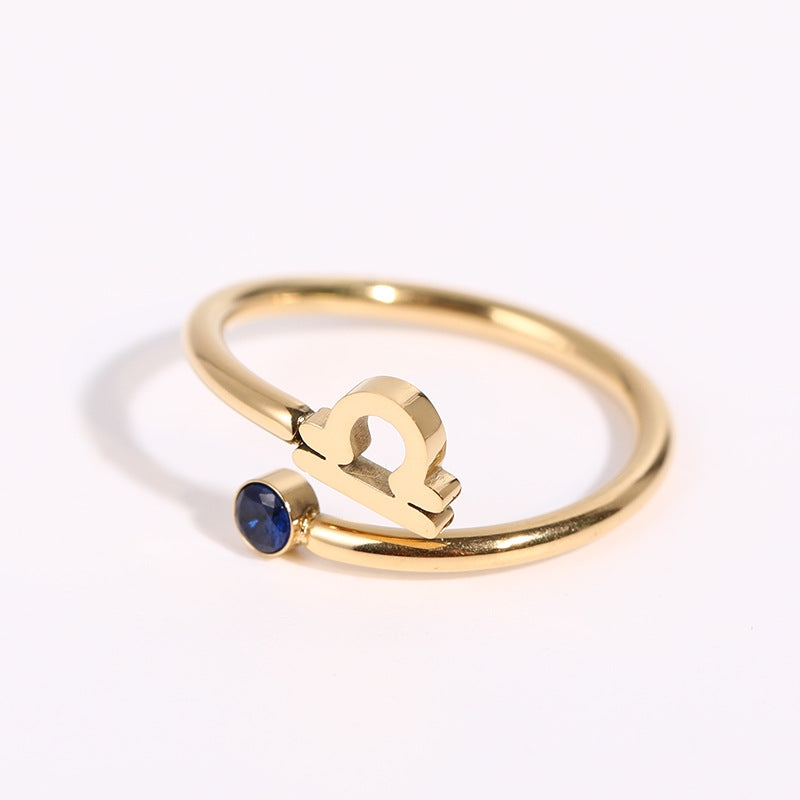 Birthstone Constellation Open Ring