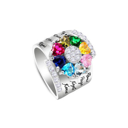 rings with birthstones and names 8 NAMES