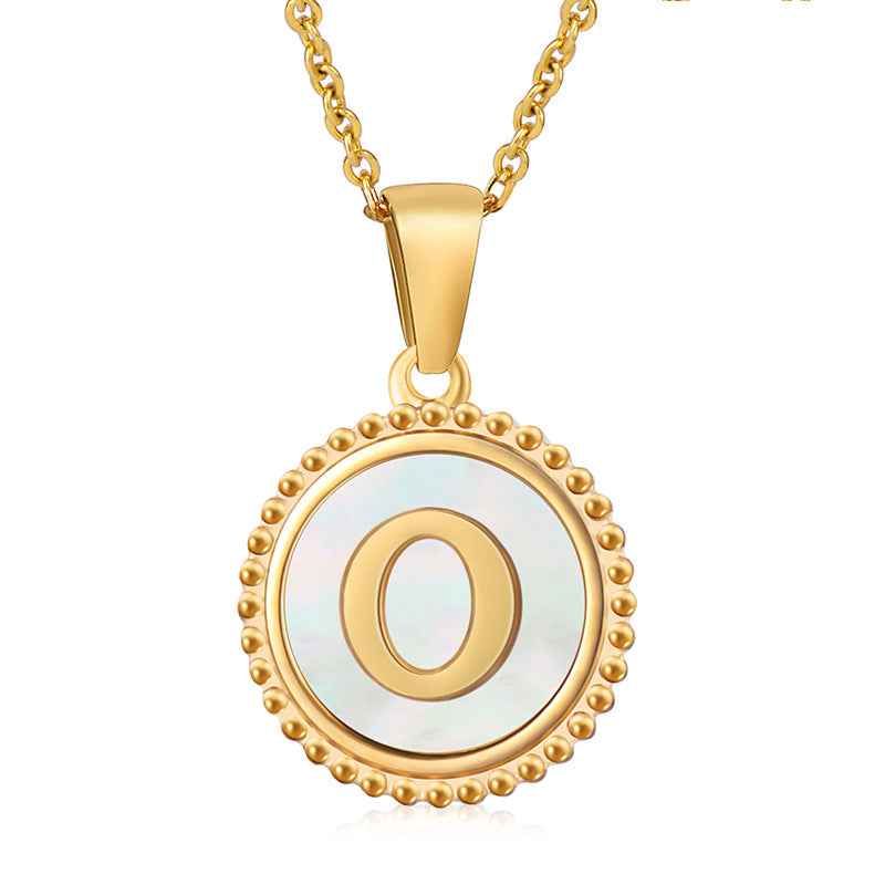 Initial Disc Necklace Gold Disc Necklace For Women