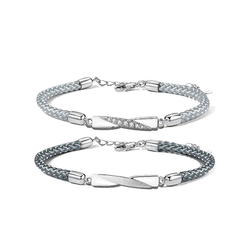 Couples Bracelet Set Unique Sterling Silver Bracelets