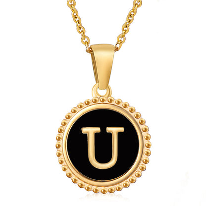 Initial Disc Necklace Gold Disc Necklace For Women