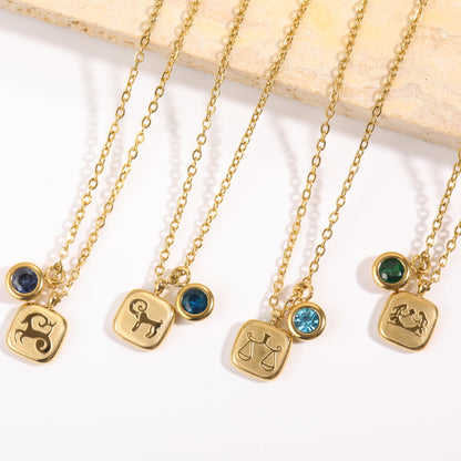 Constellation Necklace With Birthstone Dainty Necklaces
