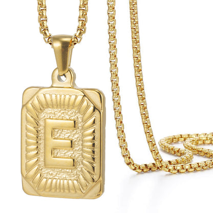 Chain With Initial For Guys Initial Necklace For Men GOLD