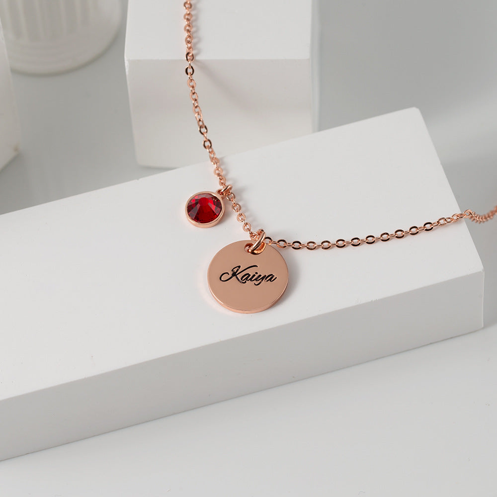  DISC Name Necklace With Birthstone