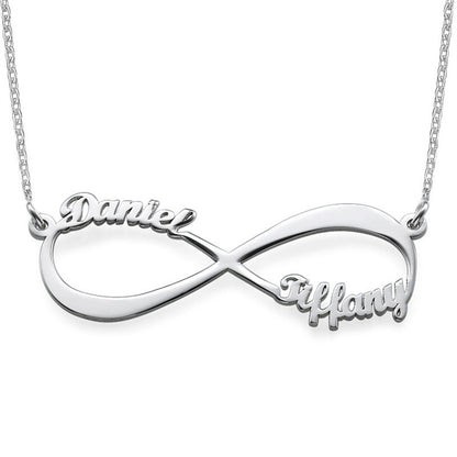 Infinity Necklace With 2 Names Necklaces For Girlfriend With Name