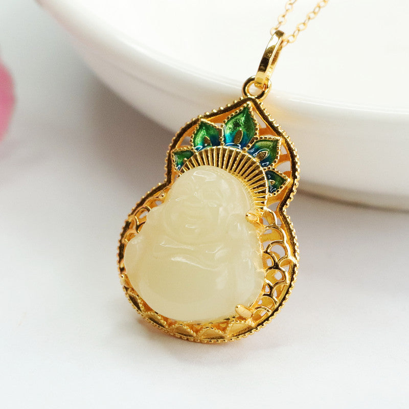 White Buddha Necklace 23A2402