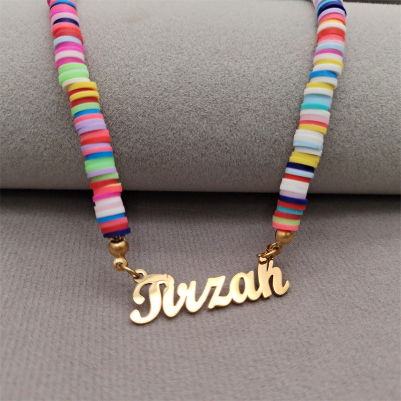 Fimo Choker Necklace With Name Choker Necklace Online