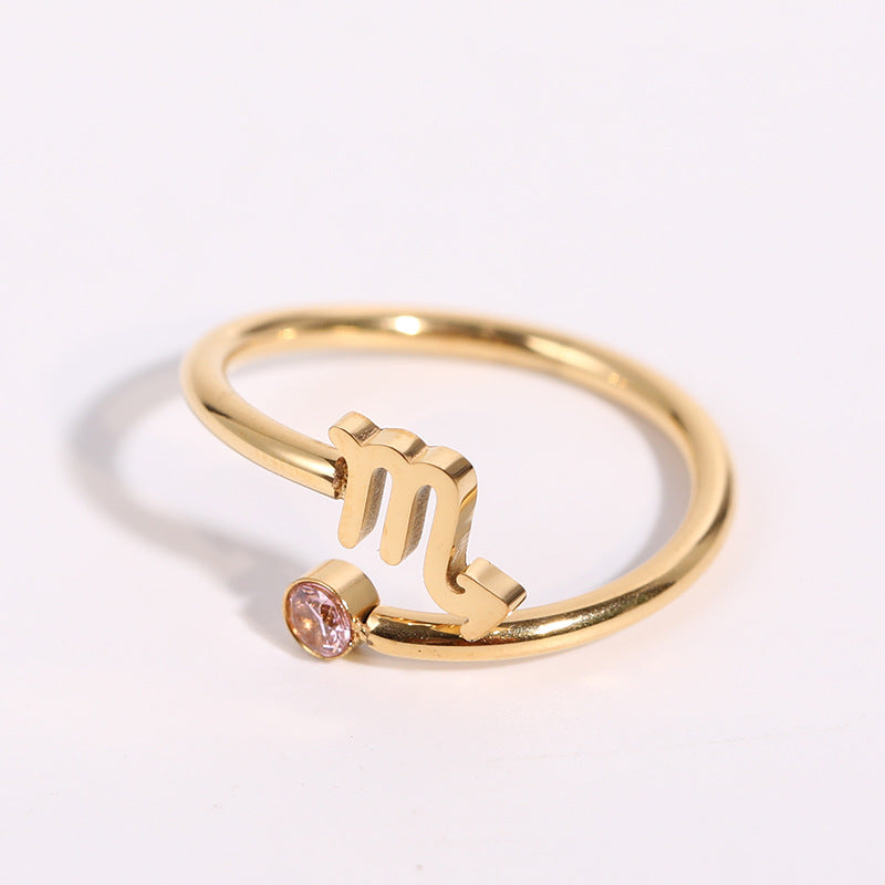 Birthstone Constellation Open Ring