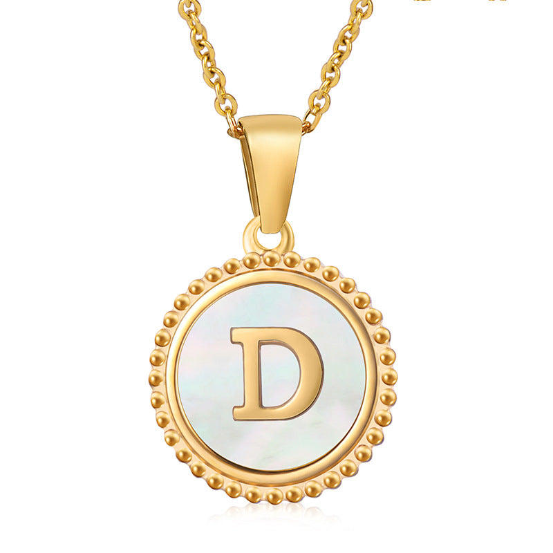 Initial Disc Necklace Gold Disc Necklace For Women