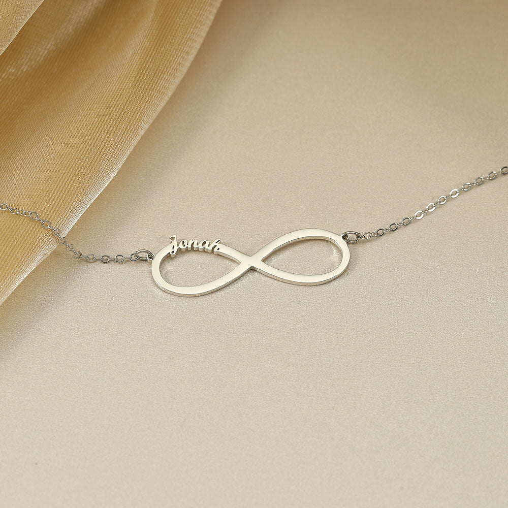 Infinity Personalised Name Necklace 925 Sterling Silver Name Necklaces