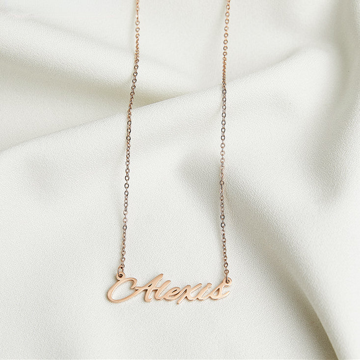 Gift Name Necklace Rose Gold Name Necklace