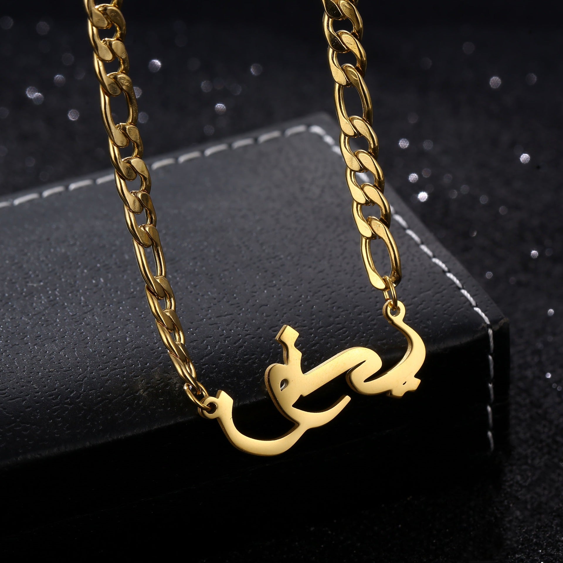 Custom Name Chains For Guys Arabic 20 Inch Figaro Chain 5mm