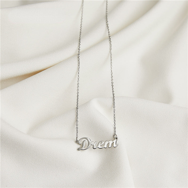 Minimalist Name Necklace Name Plate Necklace