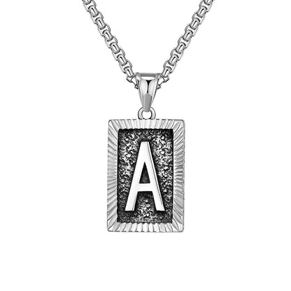 Mens Chain With Initial Mens Necklace With Initial Charm