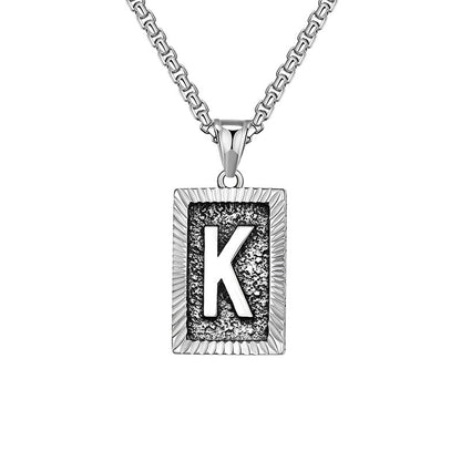 Mens Chain With Initial Mens Necklace With Initial Charm